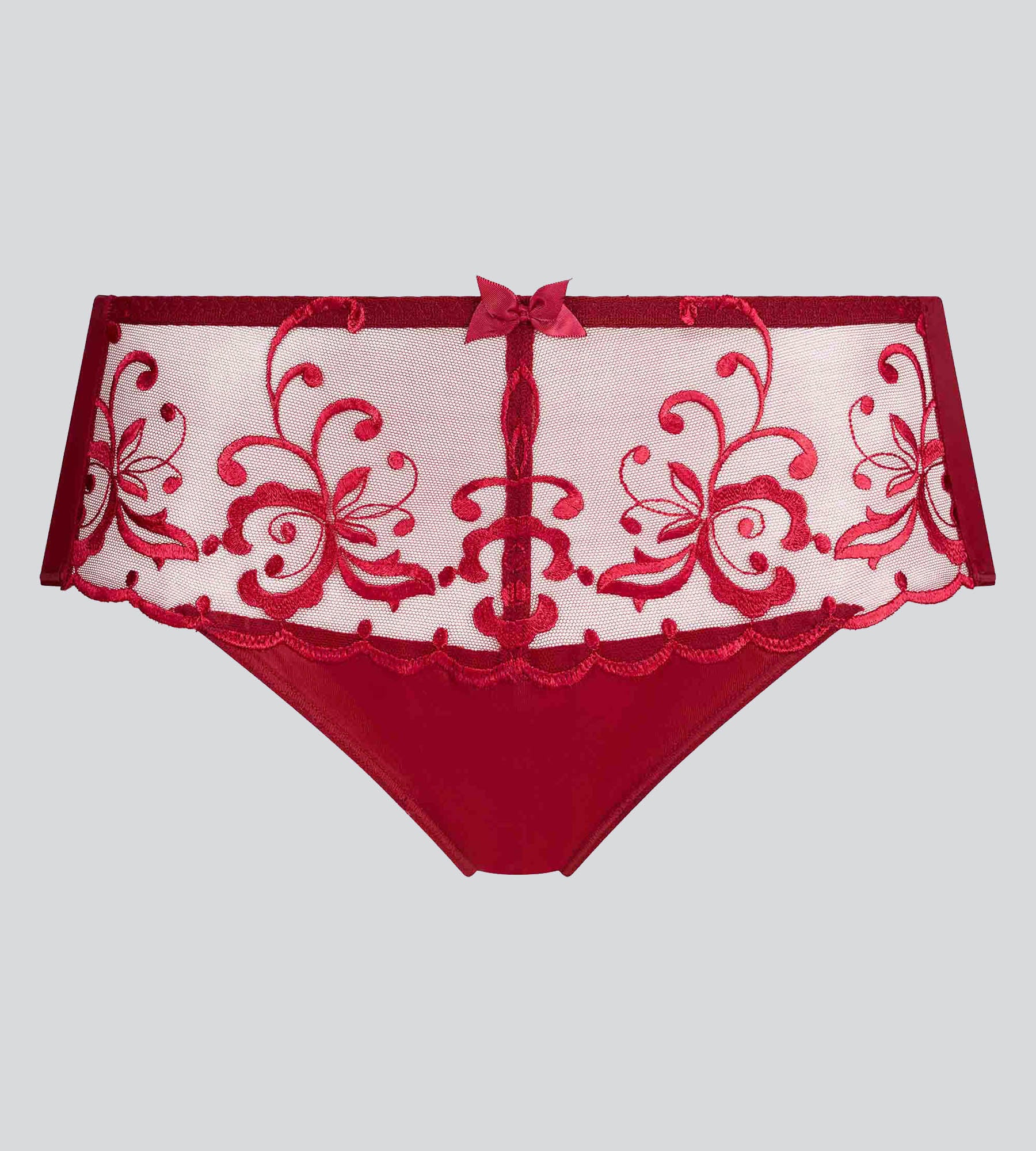 Culotte rouge velours Essential Elegance Broderie - Image 5