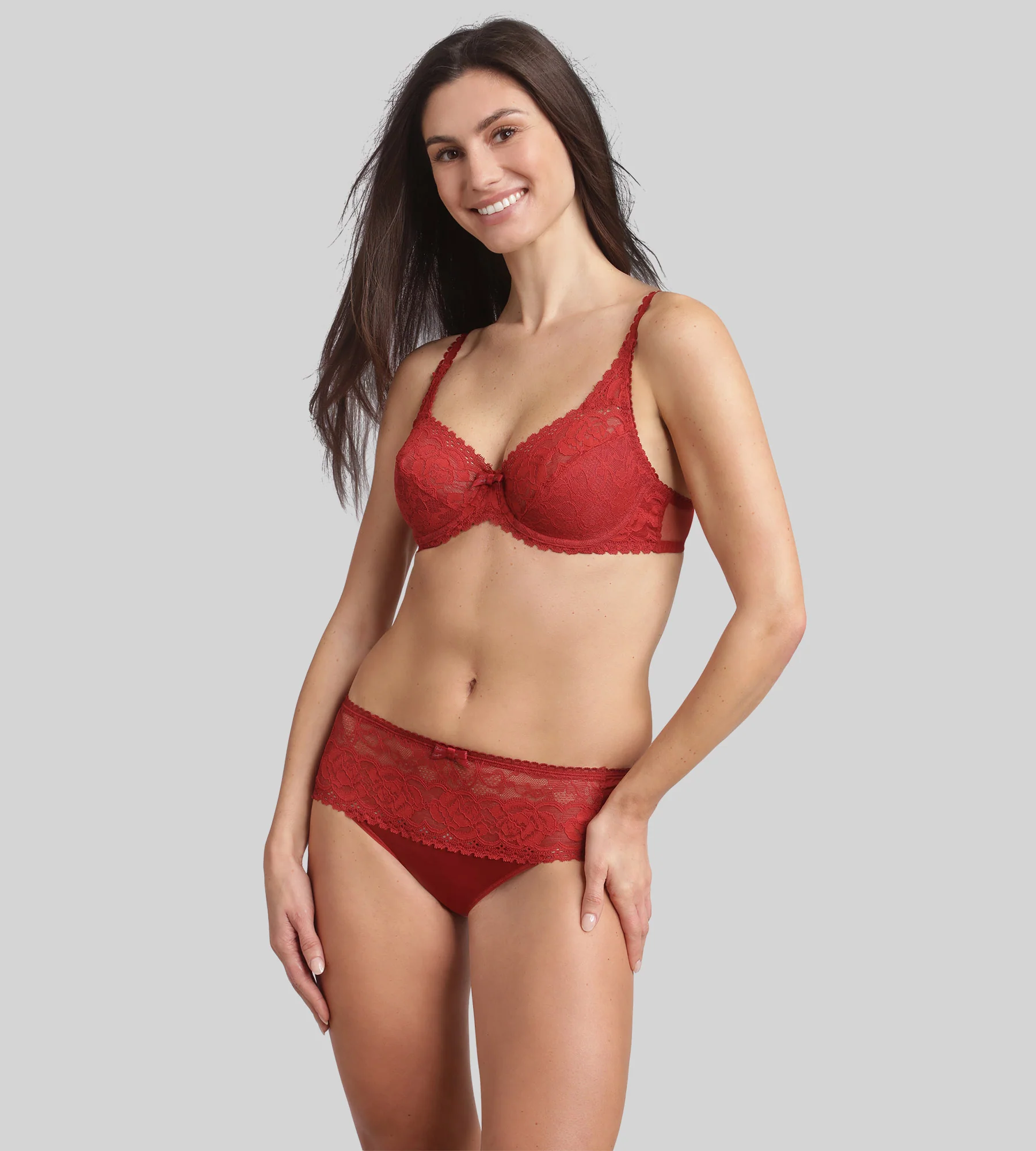 Culotte rouge velours Flower Elegance Recyclé - Image 3