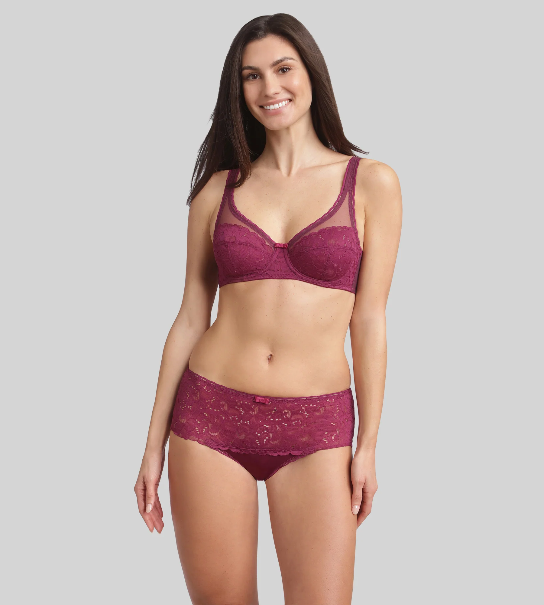 Culotte violet imperial Cœur Croisé Féminin Recyclé - Image 3