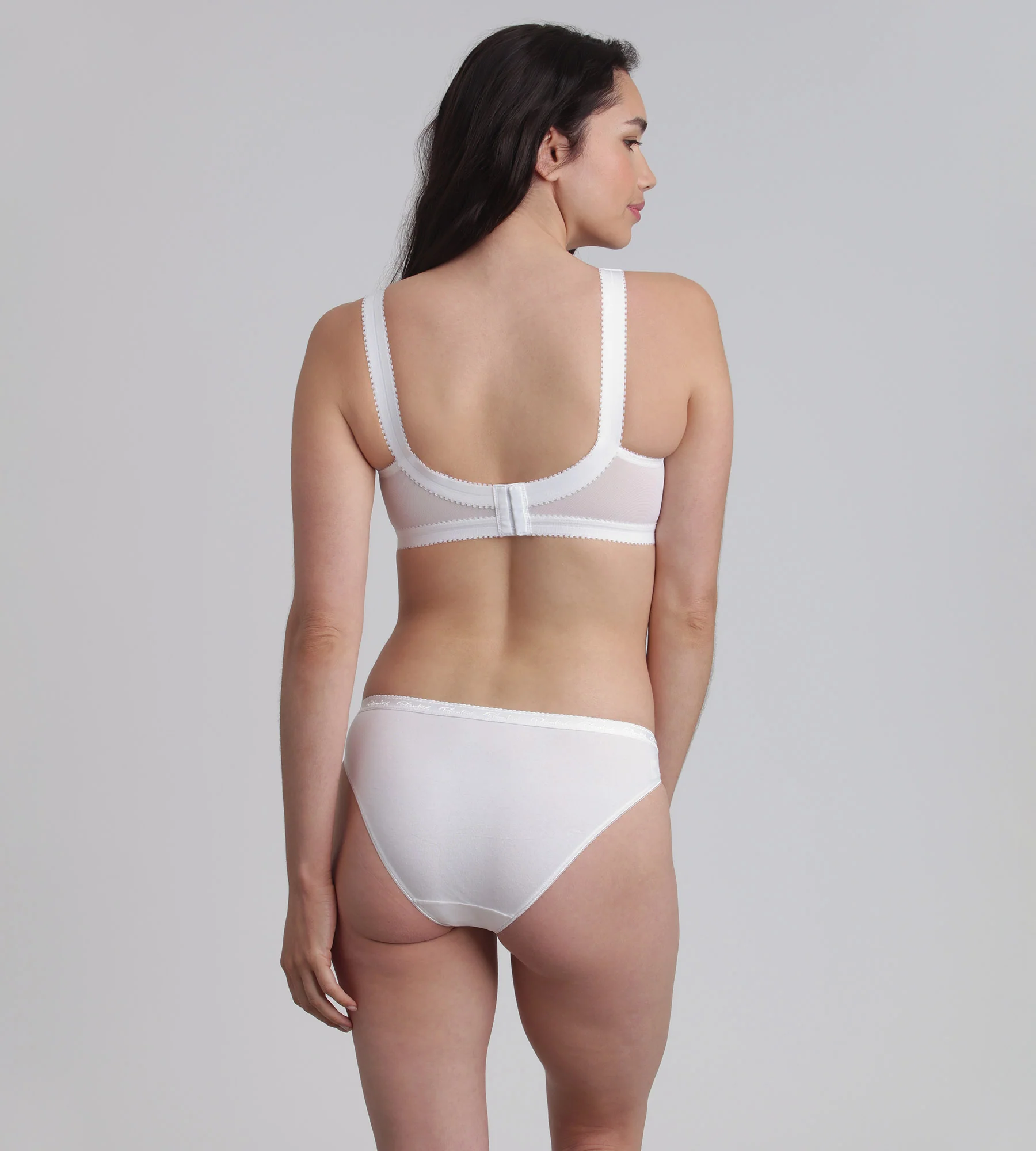 Lot de 2 culottes échancrées blanches Coton Bio - Image 4