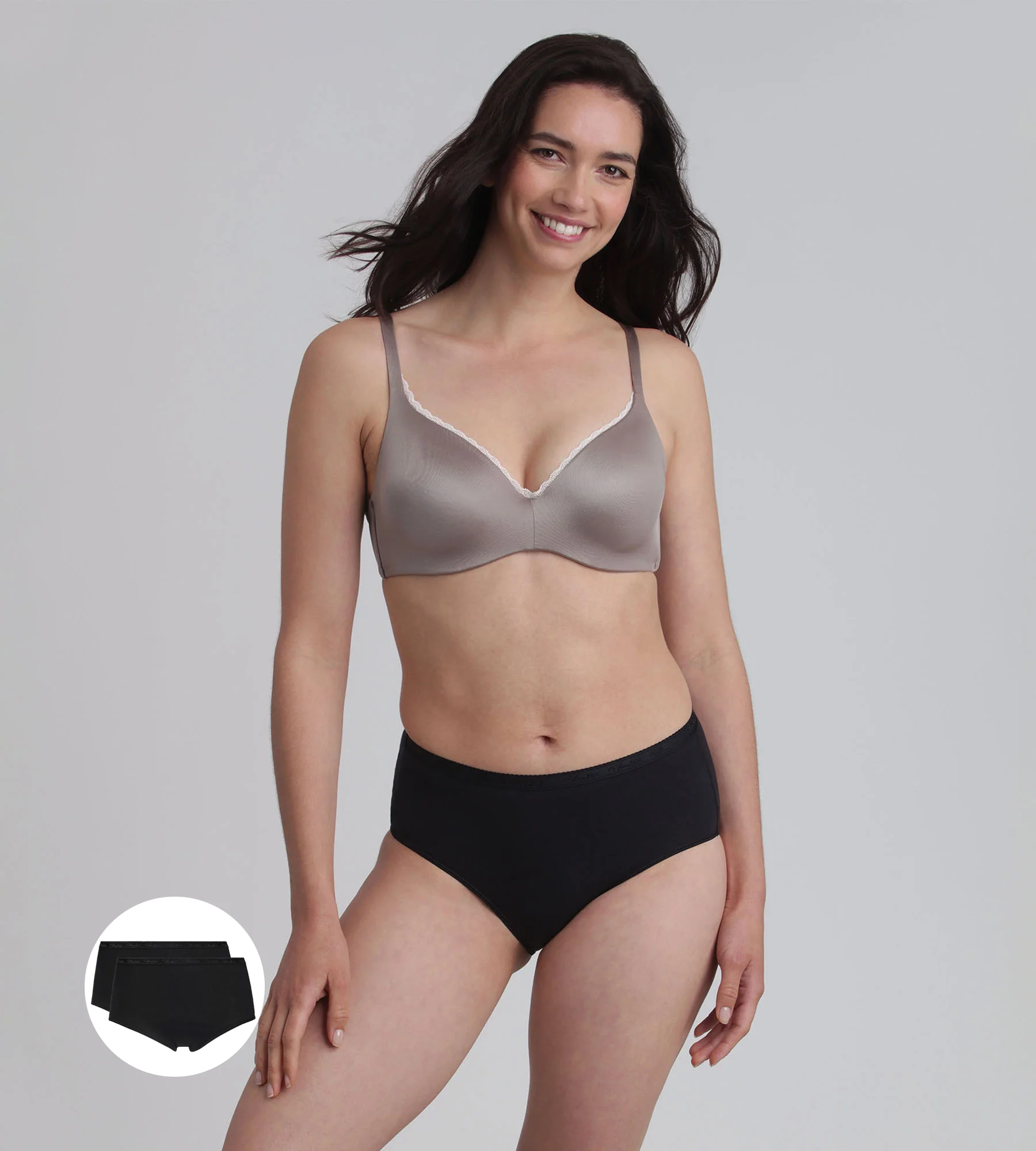 Lot de 2 culottes noires Coton Bio - Image 3