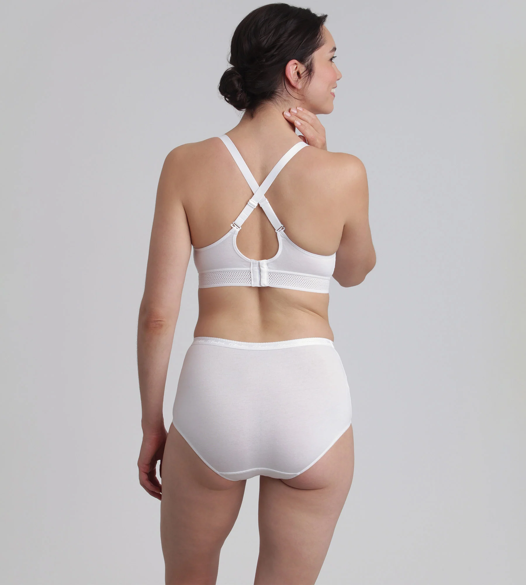Lot de 2 culottes taille haute blanches Coton Bio - Image 4