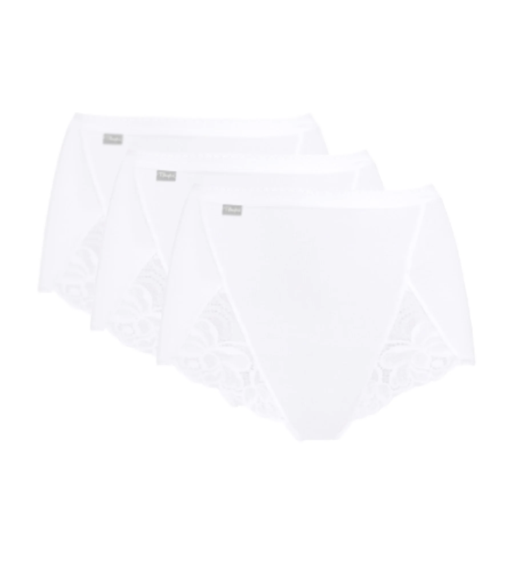 Lot de 3 culottes taille haute blanches Coton & Dentelle - Image 5