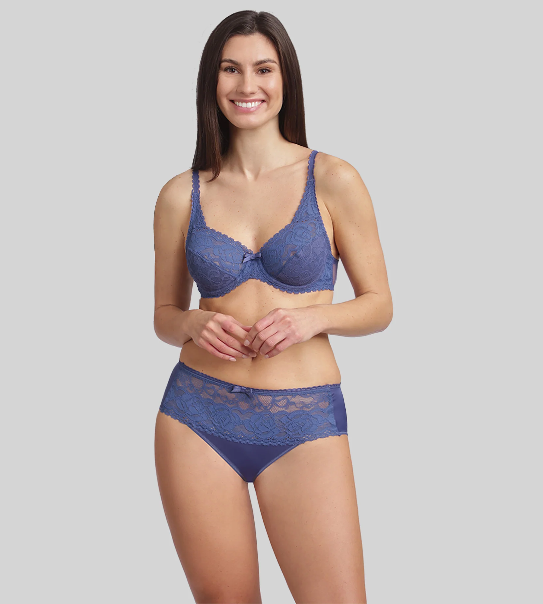 Soutien-gorge emboîtant avec armatures bleu cobalt Flower Elegance Recyclé - Image 3