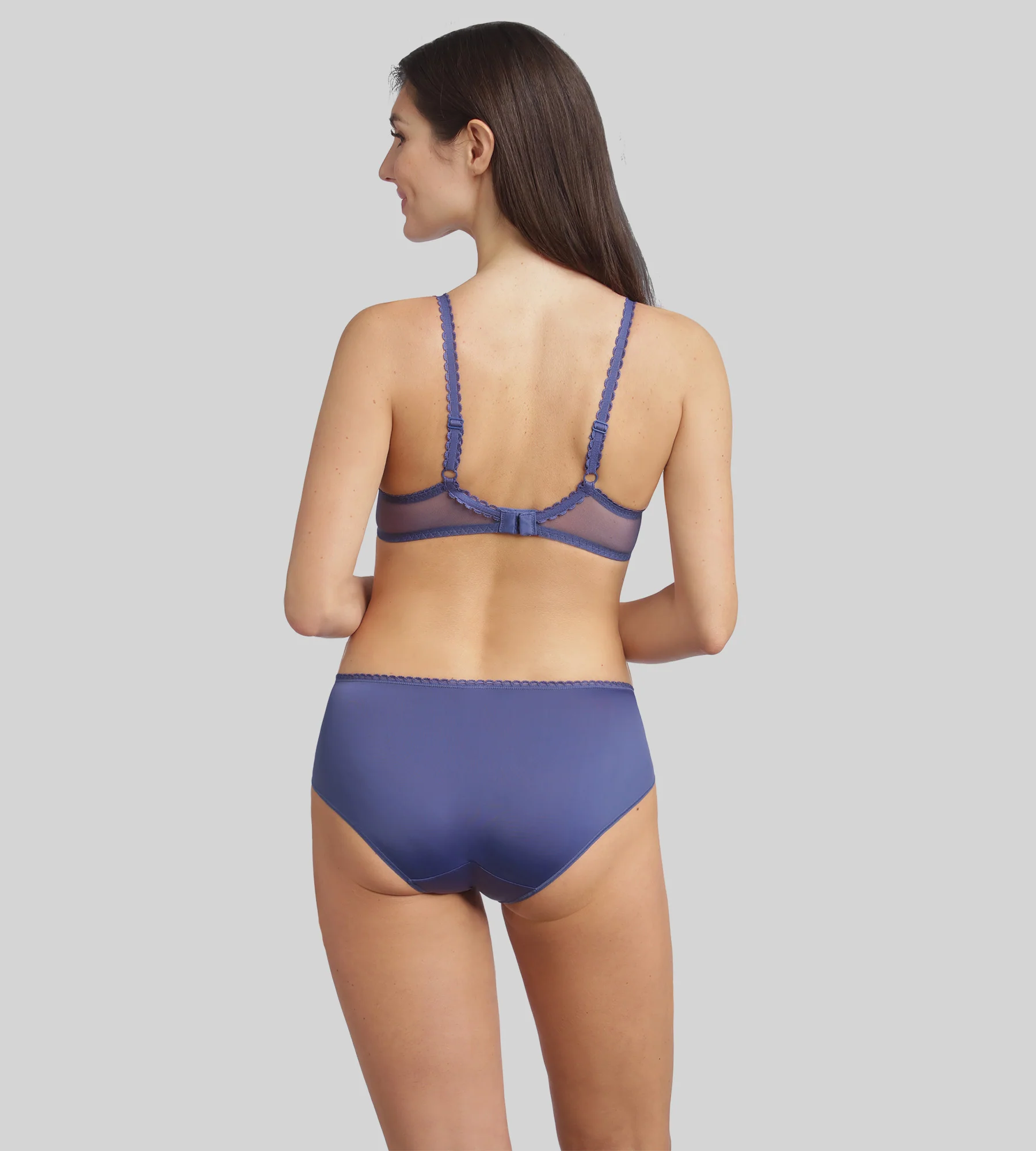 Soutien-gorge emboîtant avec armatures bleu cobalt Flower Elegance Recyclé - Image 4