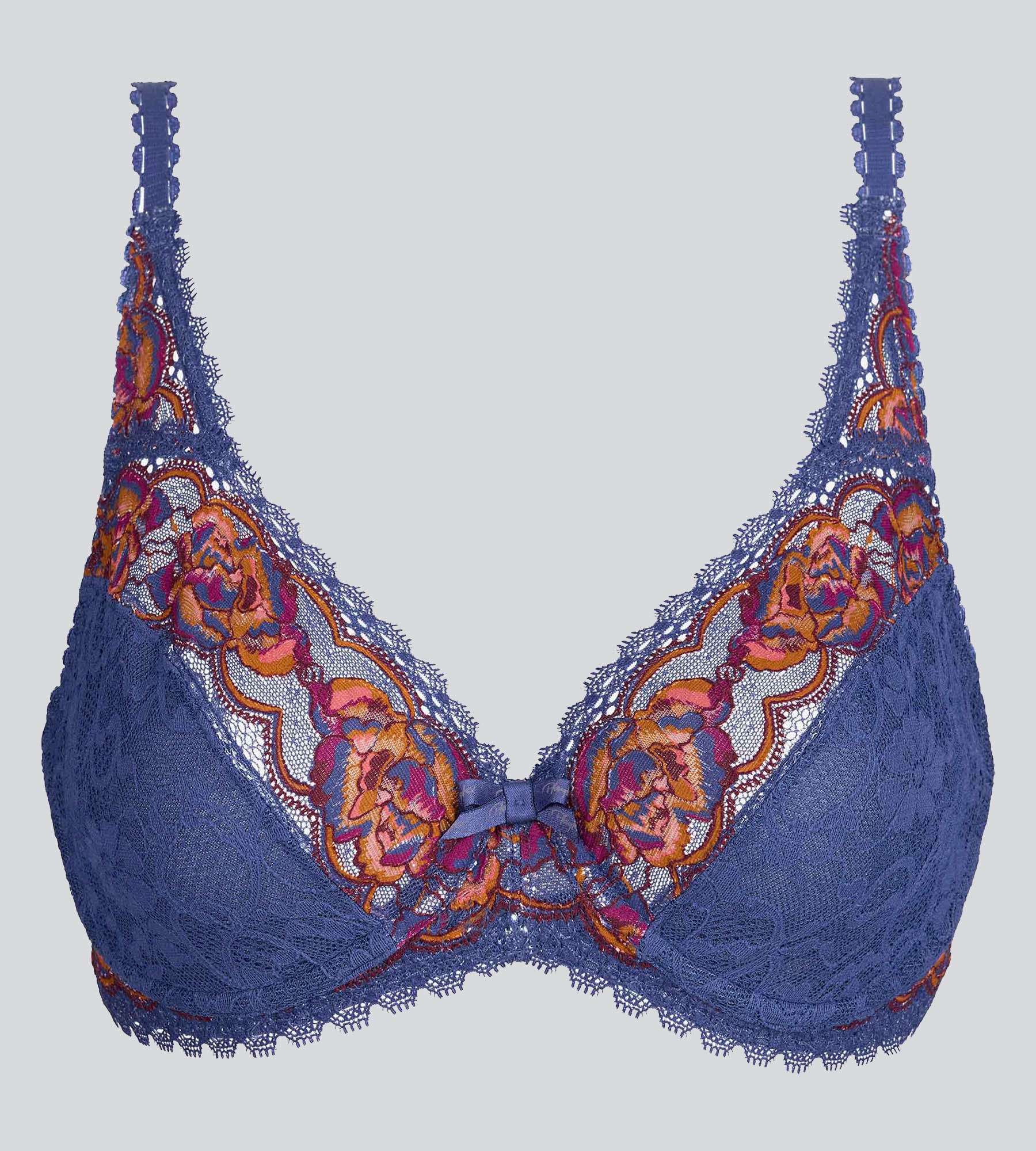 Soutien-gorge emboîtant avec armatures bleu et rouge Flower Elegance Recyclé - Image 5