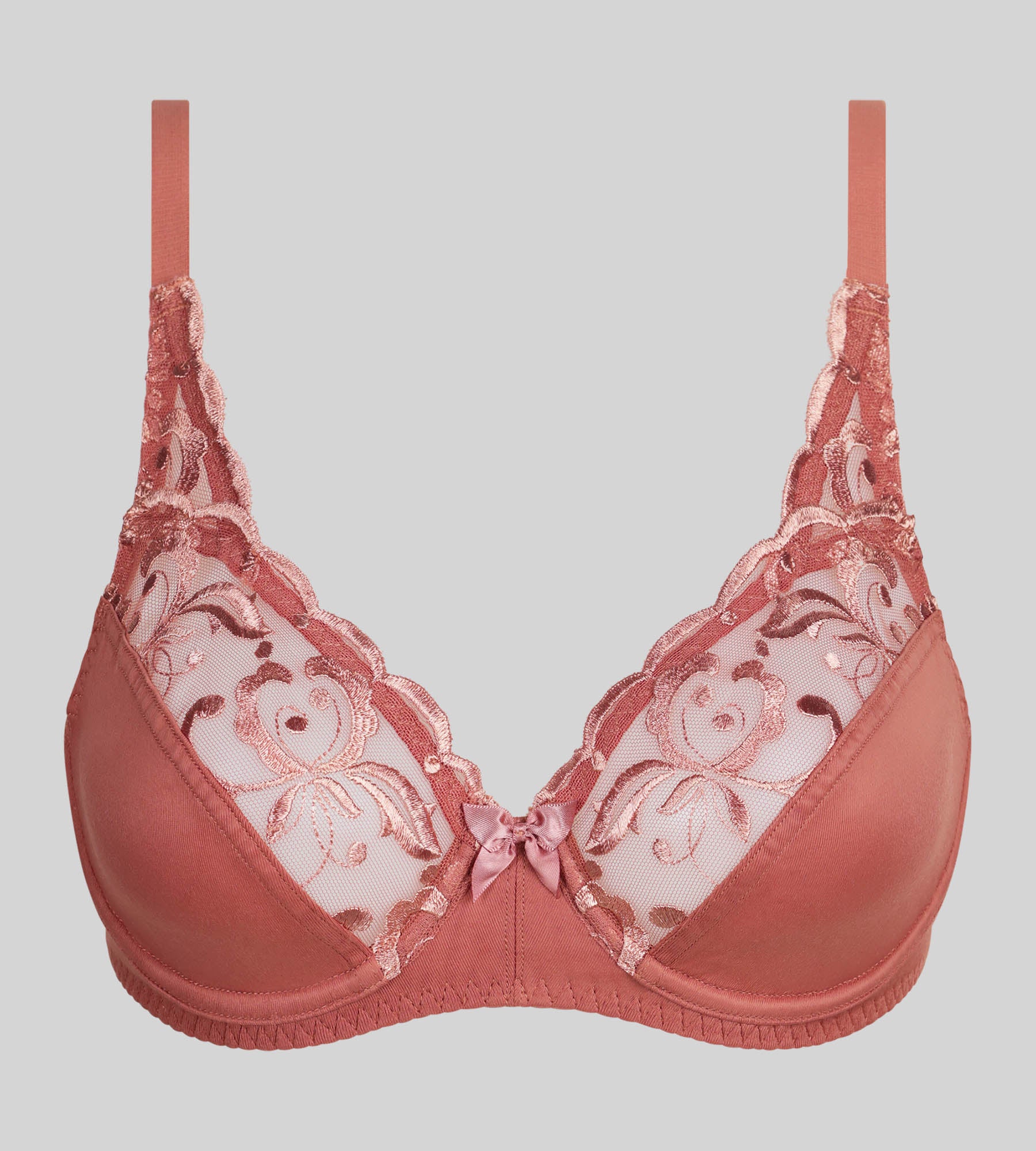 Soutien-gorge emboîtant avec armatures cannelle Essential Elegance Broderie - Image 5