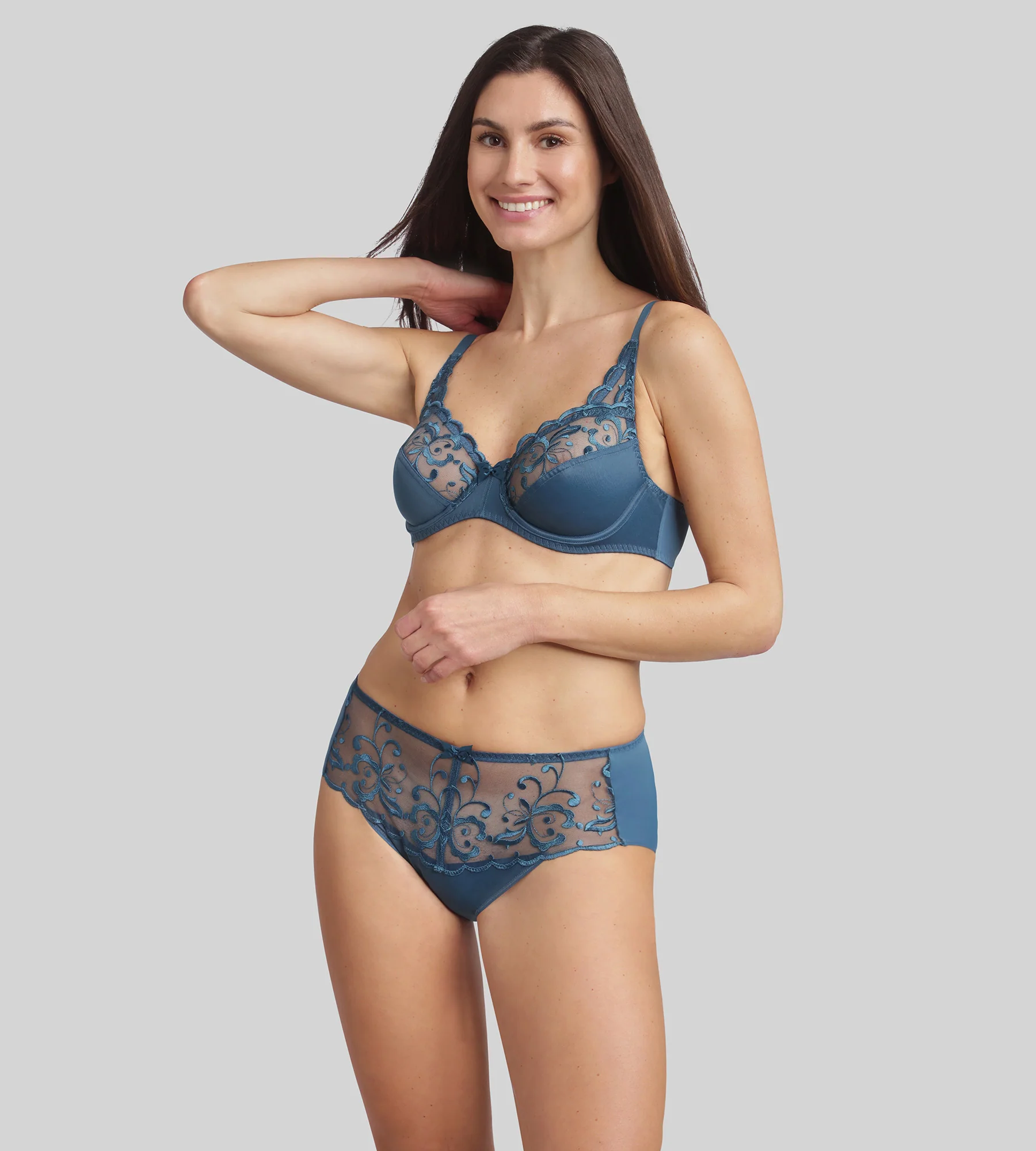 Soutien-gorge emboîtant avec armatures vert pin Essential Elegance Broderie - Image 3