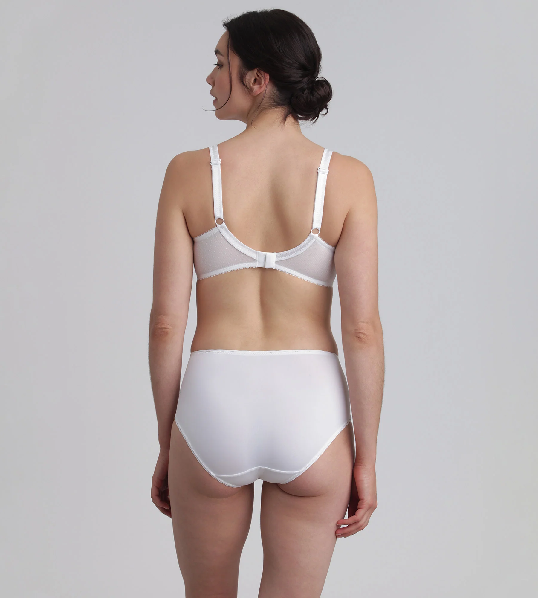 Soutien-gorge emboîtant blanc Cœur Croisé Microfibre - Image 4