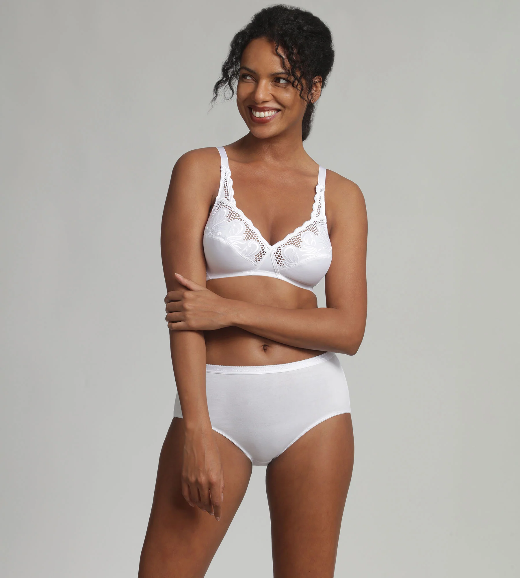 Soutien-gorge sans armatures broderie blanc Cœur Croisé Modern Tricot - Image 3